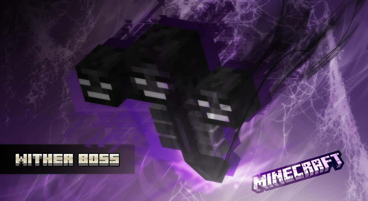 Minecraft Wither Boss Battle In Action Wallpaper