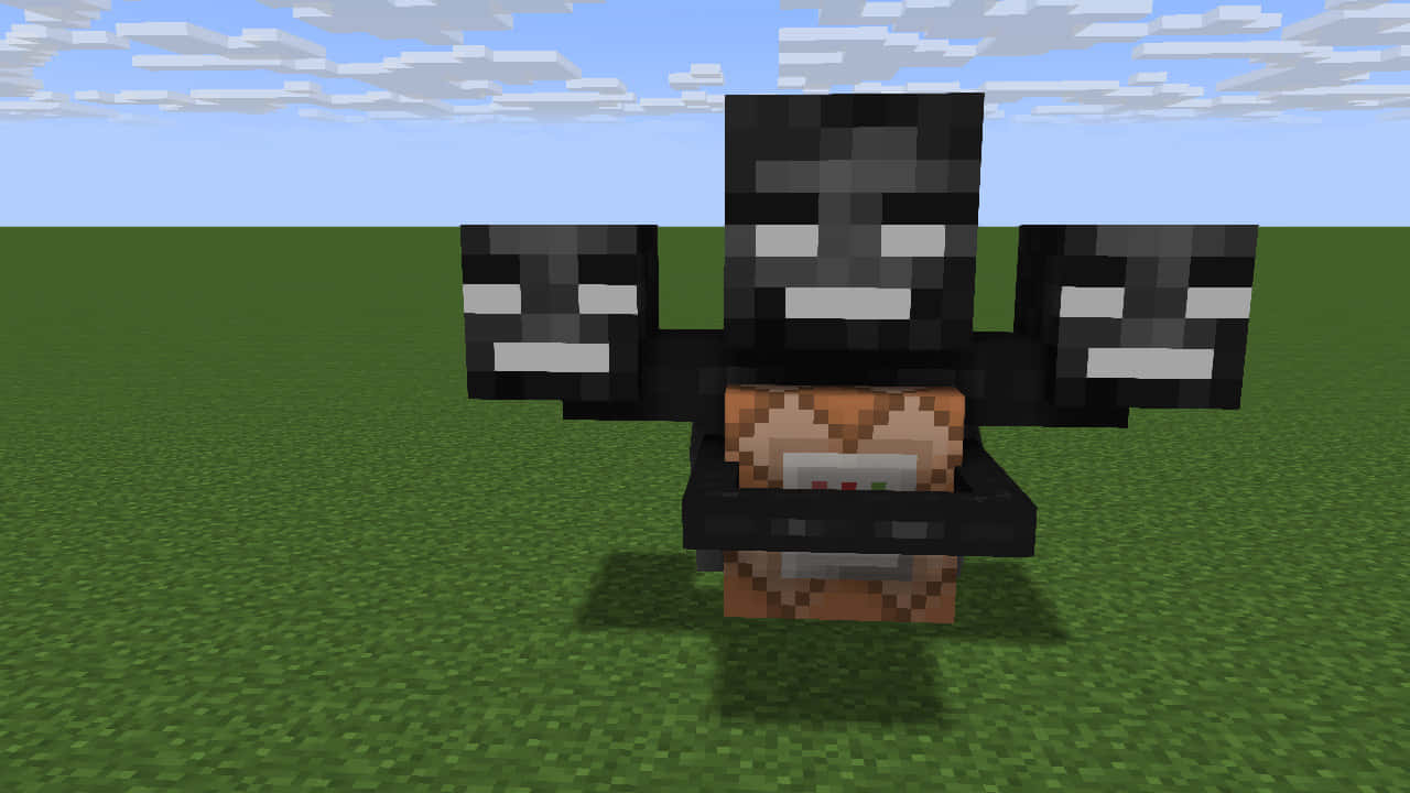 Minecraft Wither Boss In Action Wallpaper