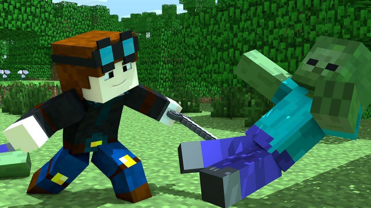 Minecraft Youtubers Wallpaper - Gaming Youtubers In The World Of Minecraft Wallpaper