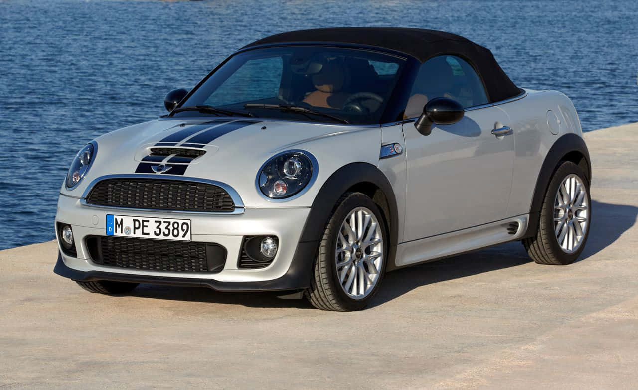 Mini Roadster Coastline Parked Wallpaper