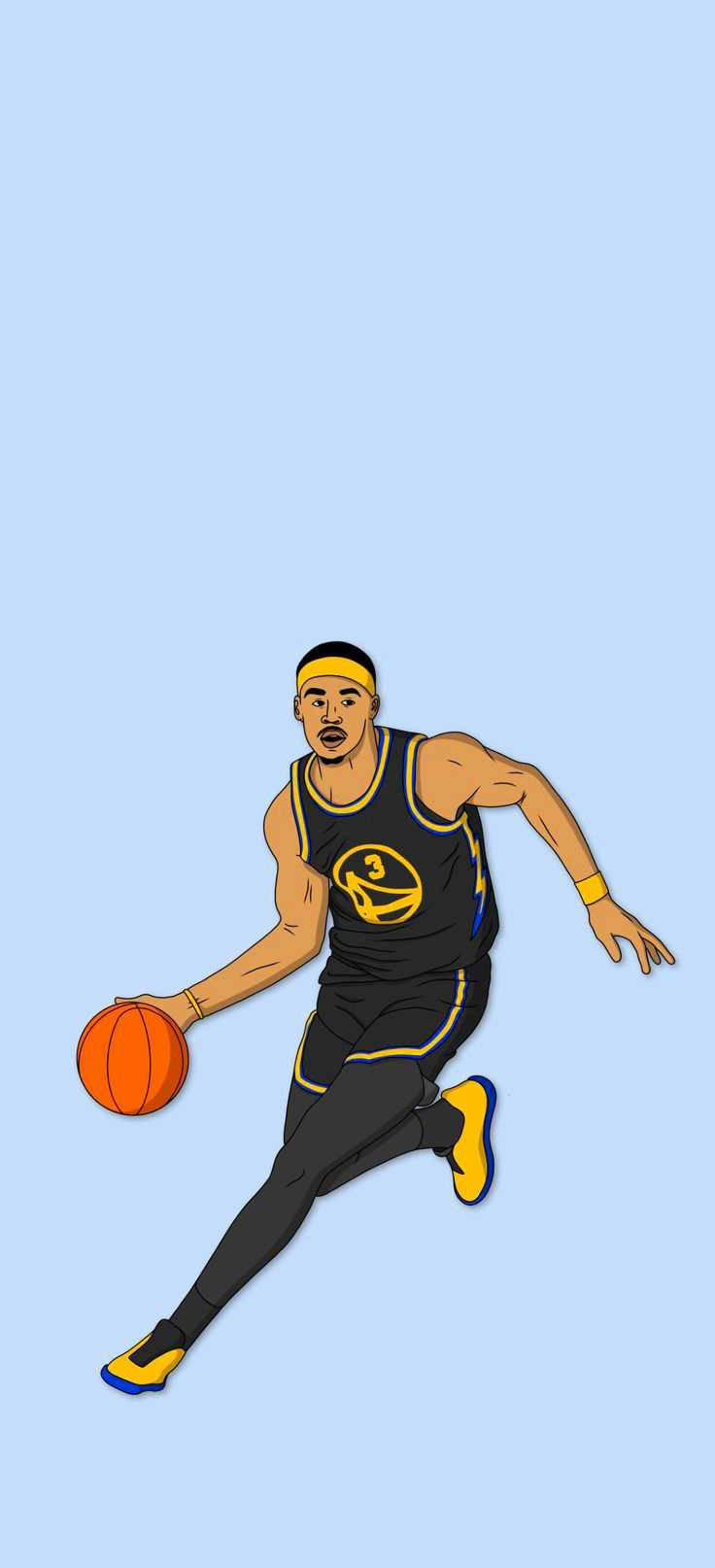 Minimalist Art Jordan Poole Phone Wallpaper