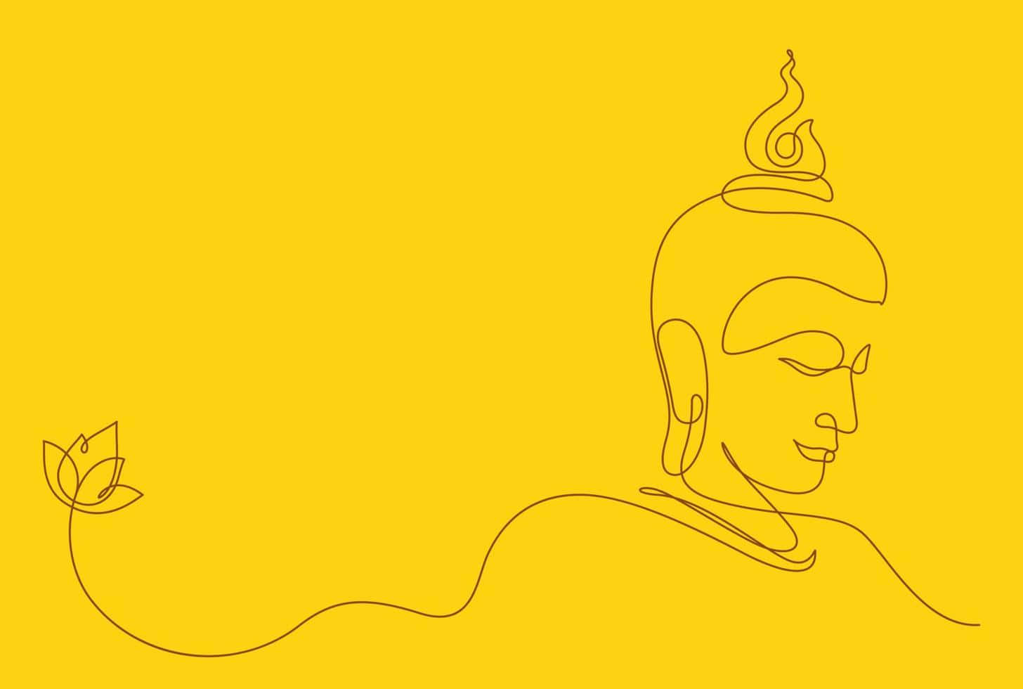 Minimalist Buddha Artwork Wallpaper