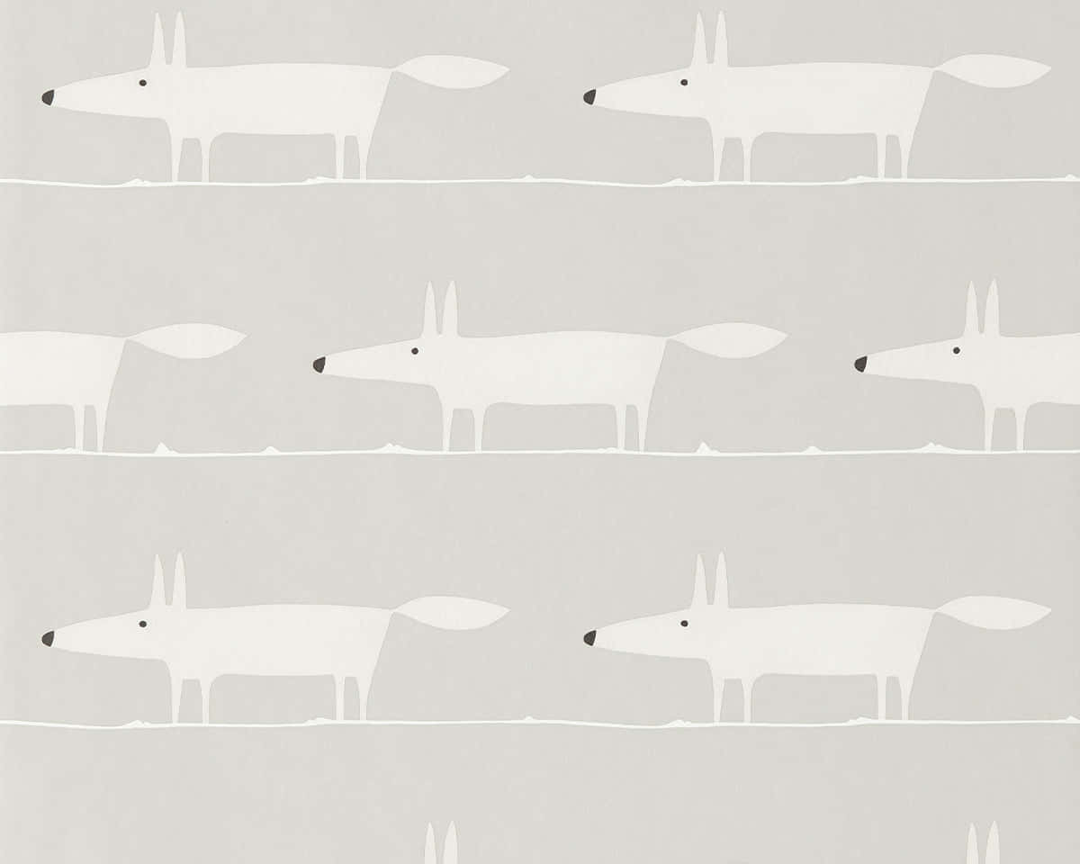 Minimalist Bull Terrier Pattern Wallpaper