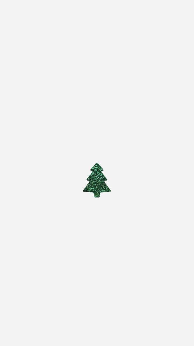 Minimalist Christmas Treeon White Background Wallpaper