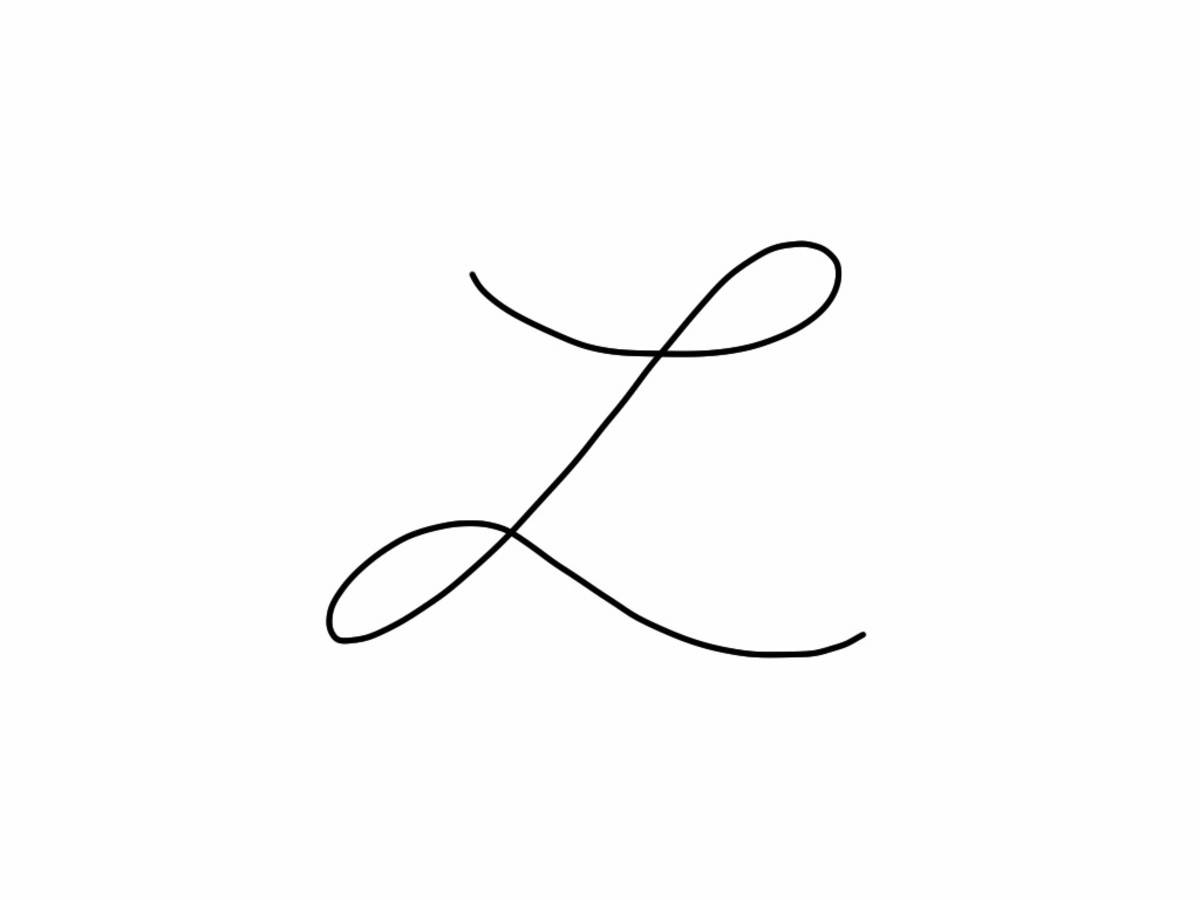 Minimalist Cursive Letter L Wallpaper