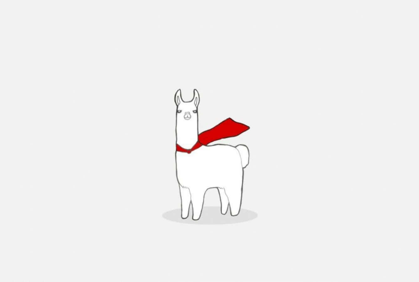 Minimalist Cute Llama Wallpaper