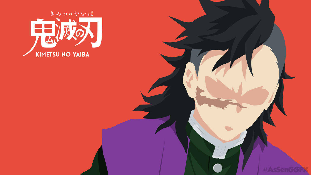 Minimalist Demon Slayer Genya Wallpaper