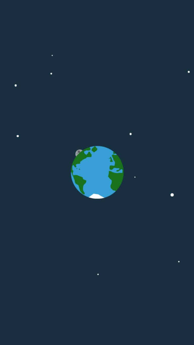 Minimalist_ Earth_and_ Stars Wallpaper