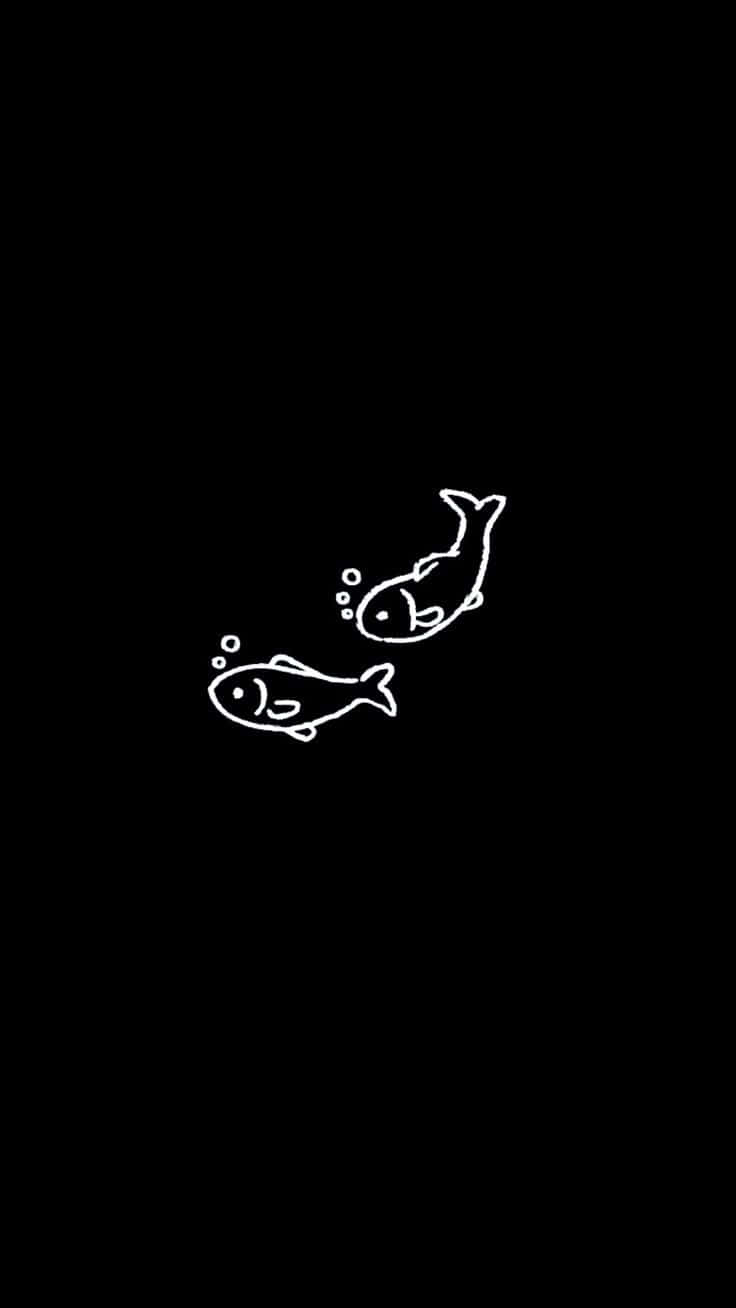 Minimalist_ Fish_ Duo_ Dark_ Background.jpg Wallpaper