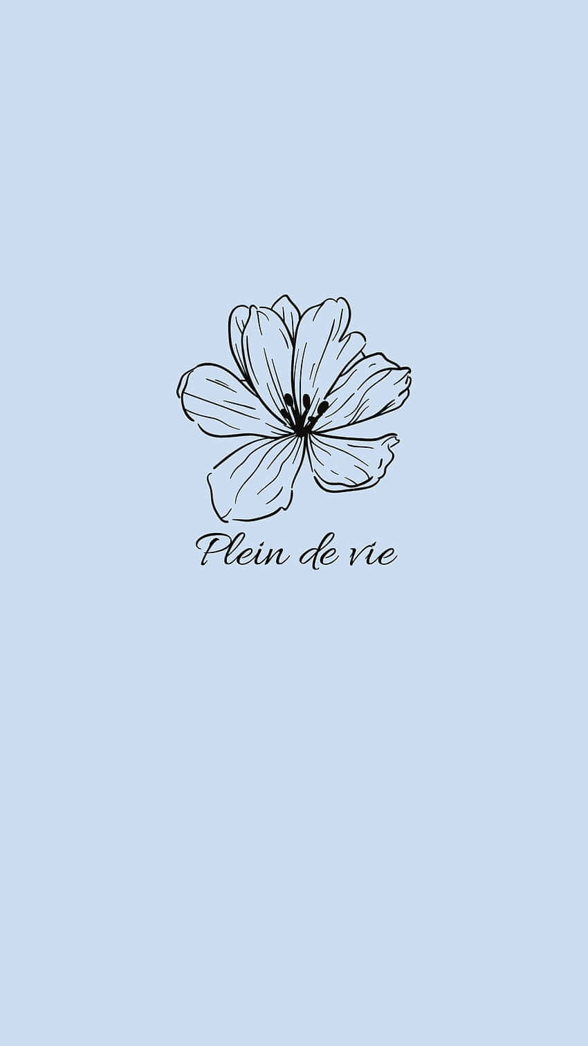 Minimalist_ Flower_ Plein_de_ Vie_ Artwork Wallpaper