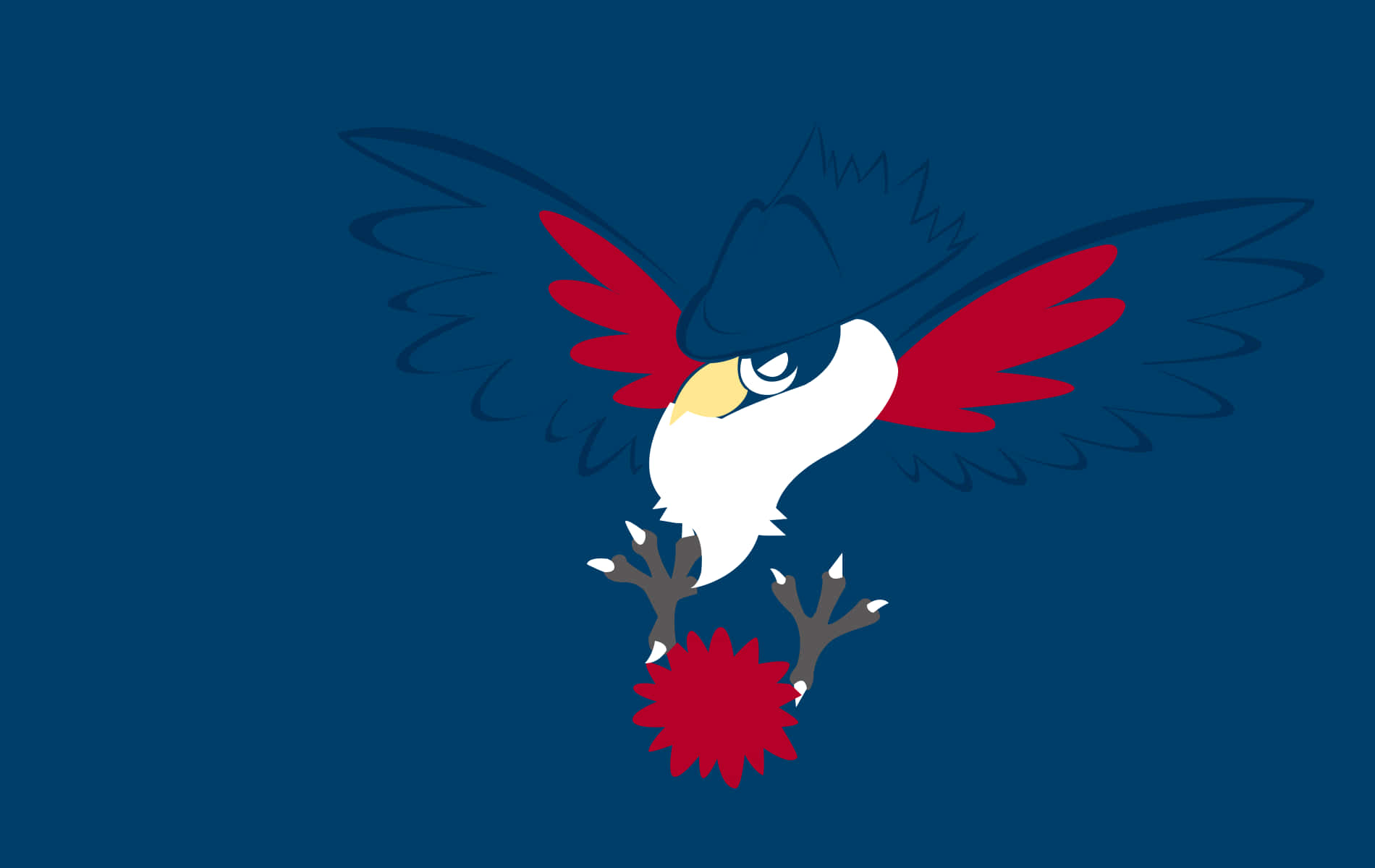 Minimalist Flying Honchkrow Wallpaper