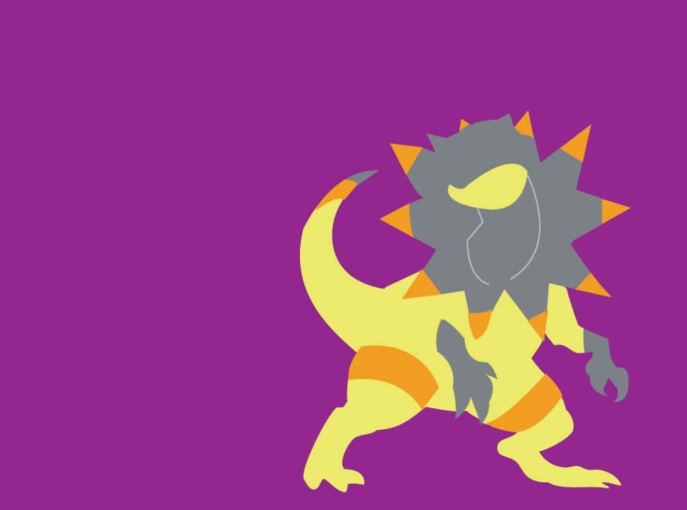 Minimalist Heliolisk With Purple Background Wallpaper