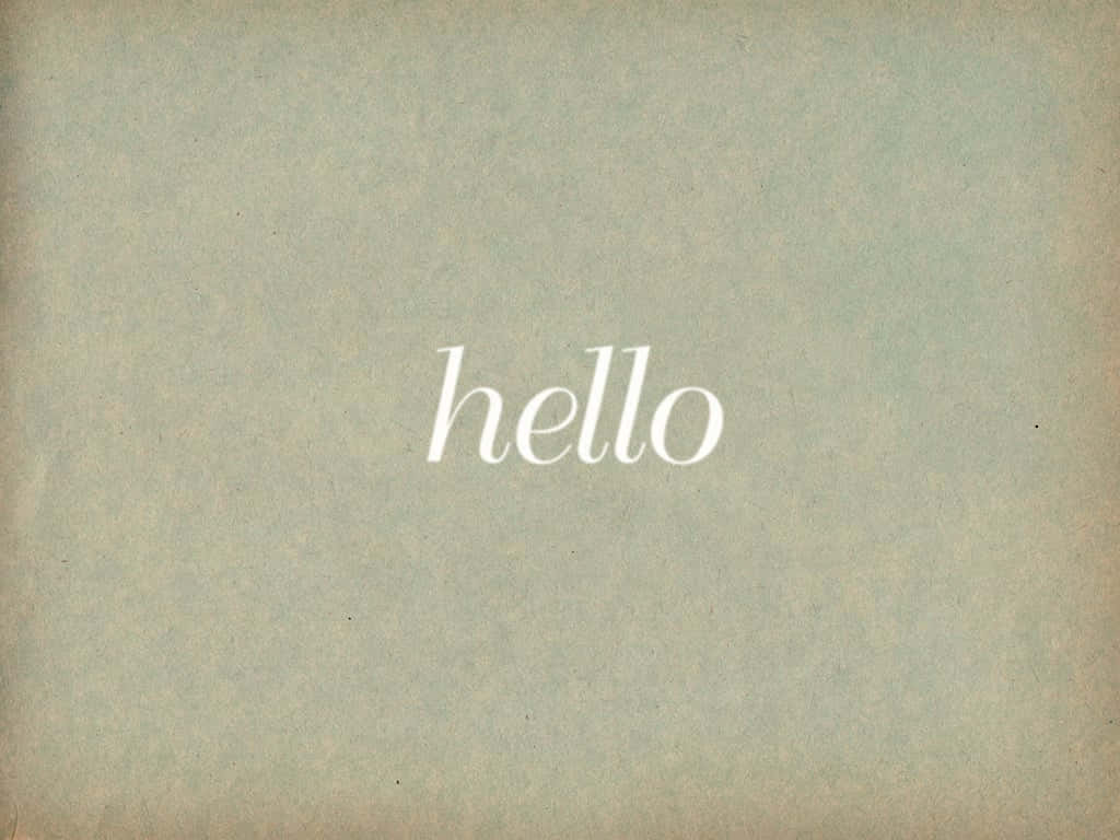 Minimalist Hello Lock Screen Wallpaper Wallpaper