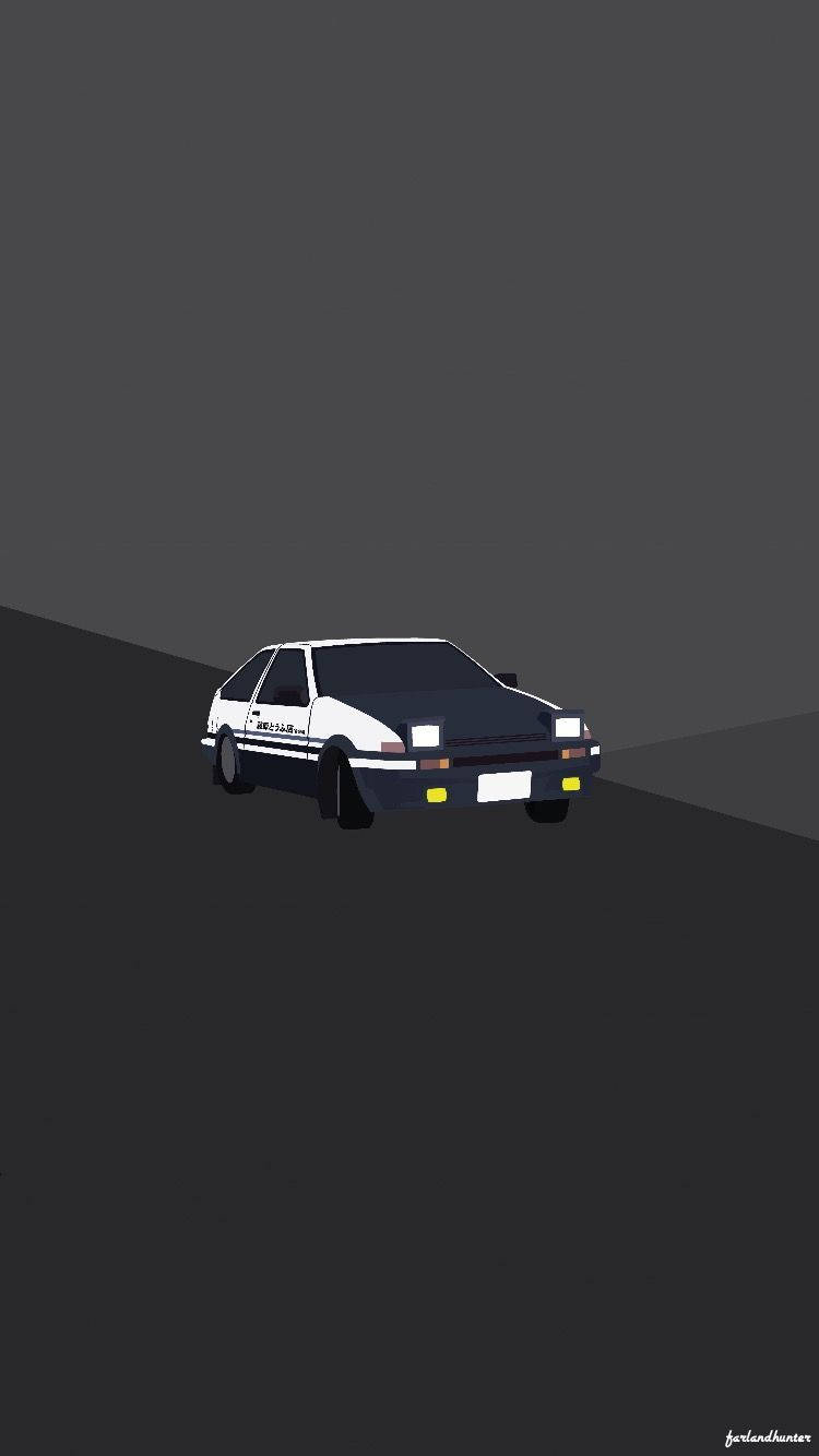 Minimalist Initial D Artwork Wallpaper