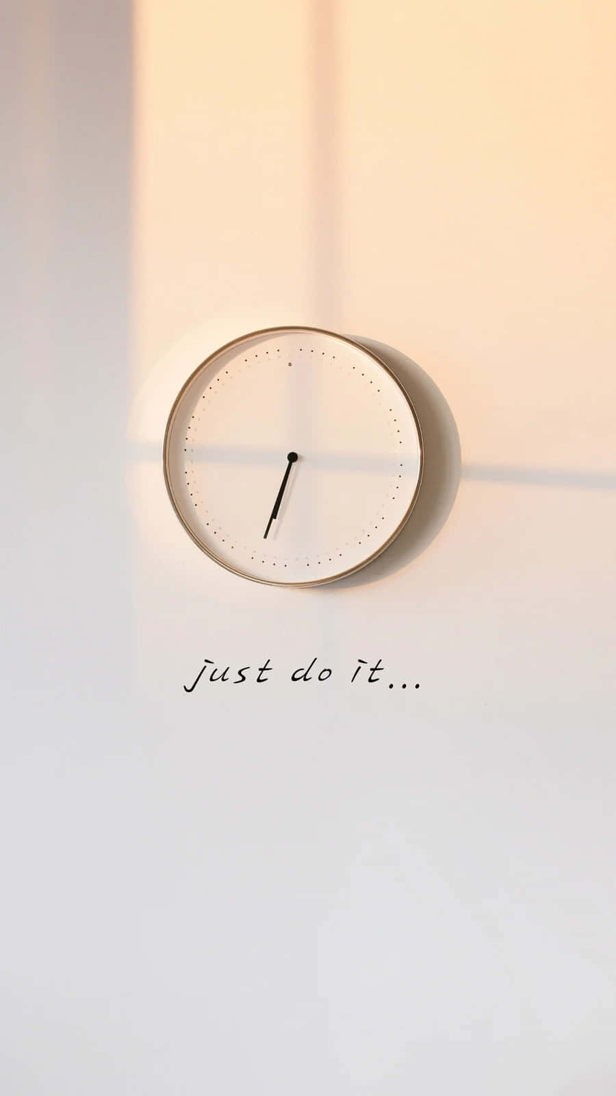 Minimalist Inspirational Clock Wall Art Wallpaper