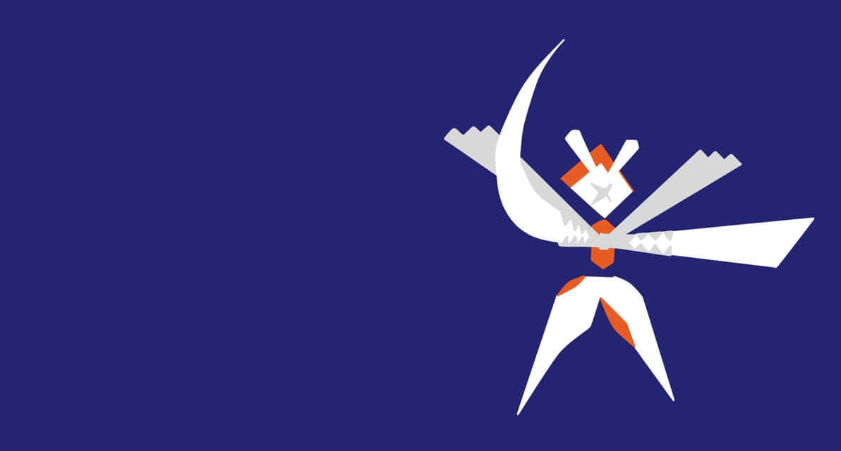 Minimalist Kartana Illustration On Blue Background Wallpaper