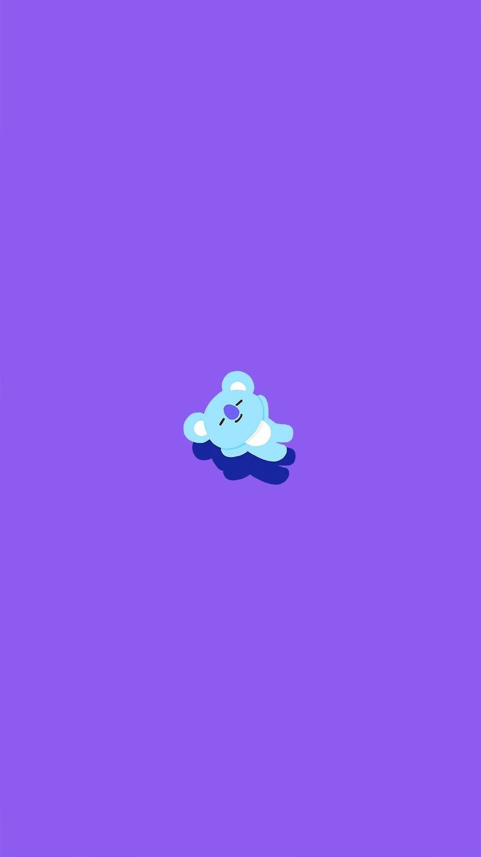 Minimalist Koya Bt21 In Purple Wallpaper