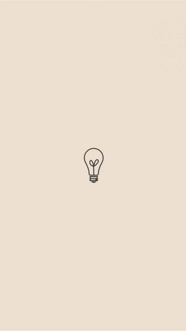 Minimalist Lightbulb Idea Concept Wallpaper