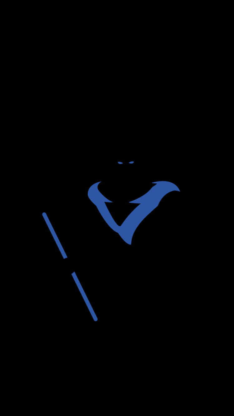 Minimalist Nightwing Digital Art Wallpaper