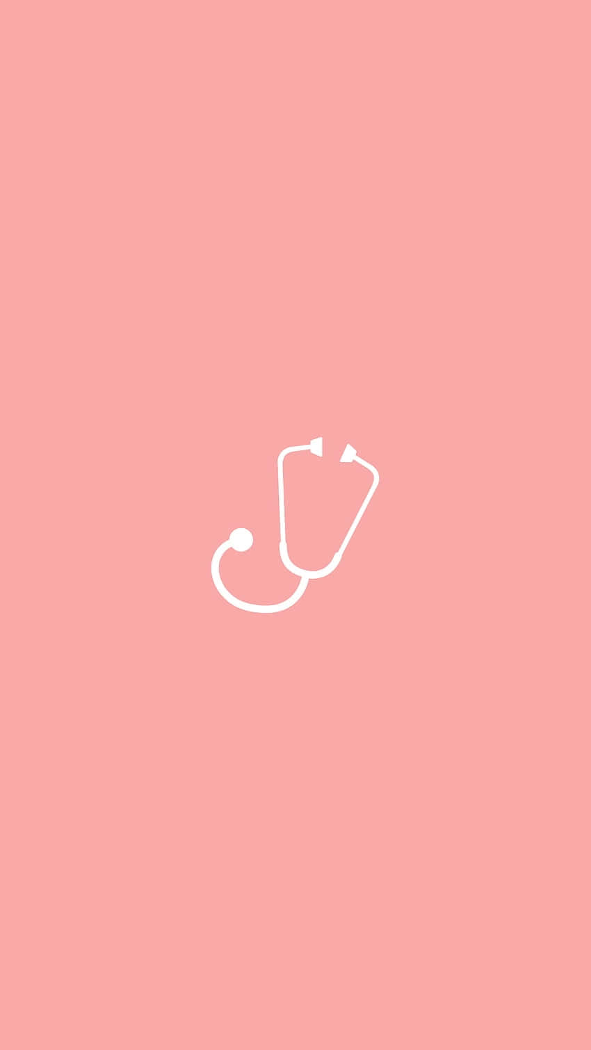 Minimalist Nurse Stethoscope Art Wallpaper