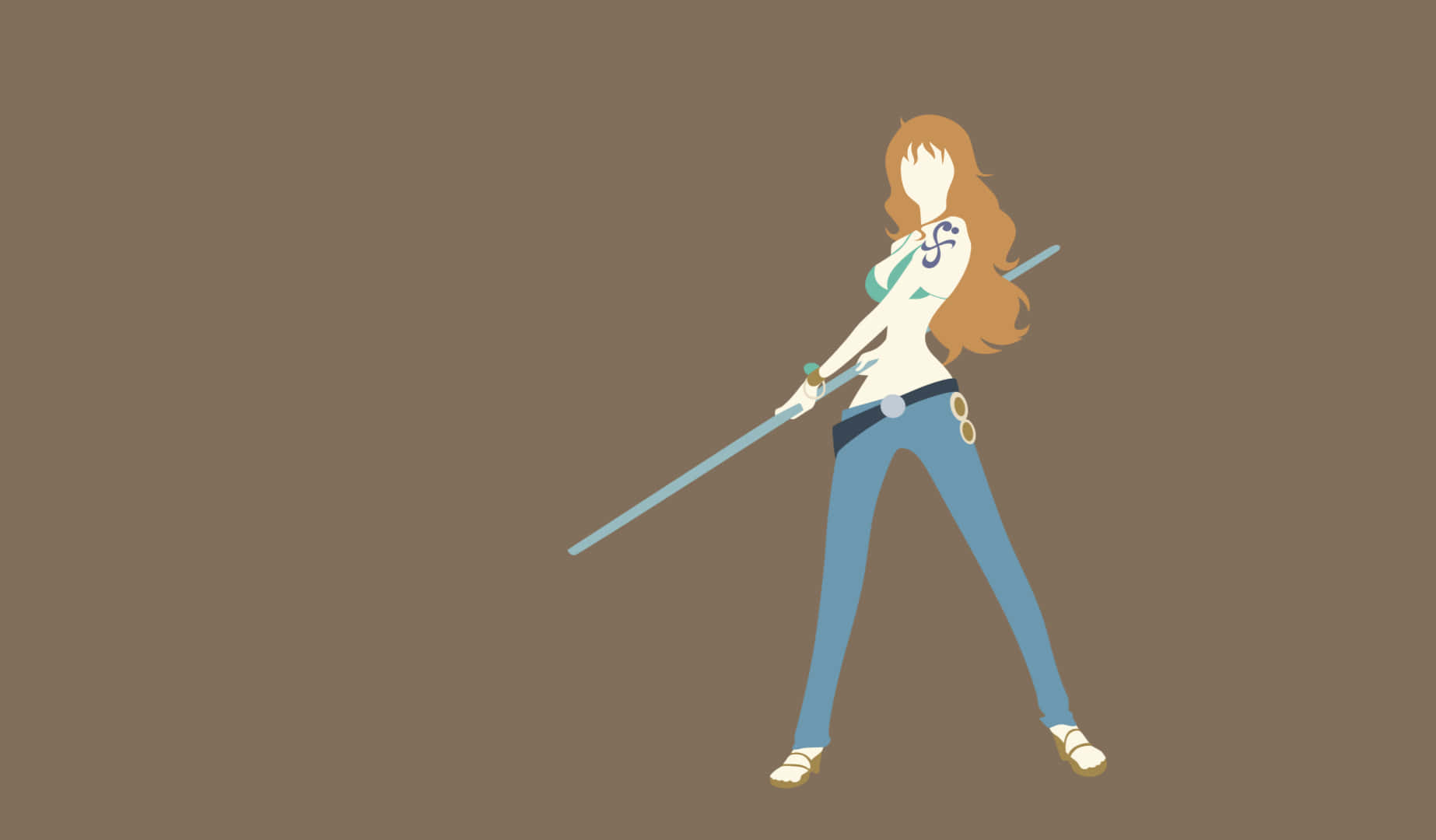 Minimalist One Piece Cat Burglar Nami Wallpaper