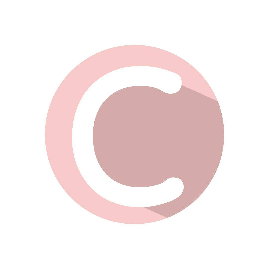 Minimalist Pink Aesthetic Letter C Wallpaper