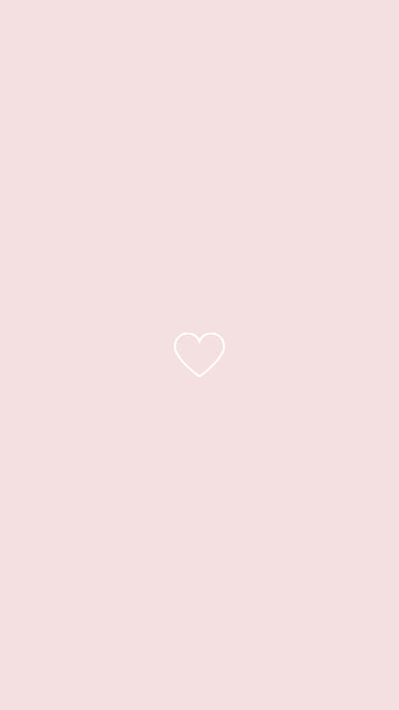 Minimalist Pink Heart Aesthetic Wallpaper