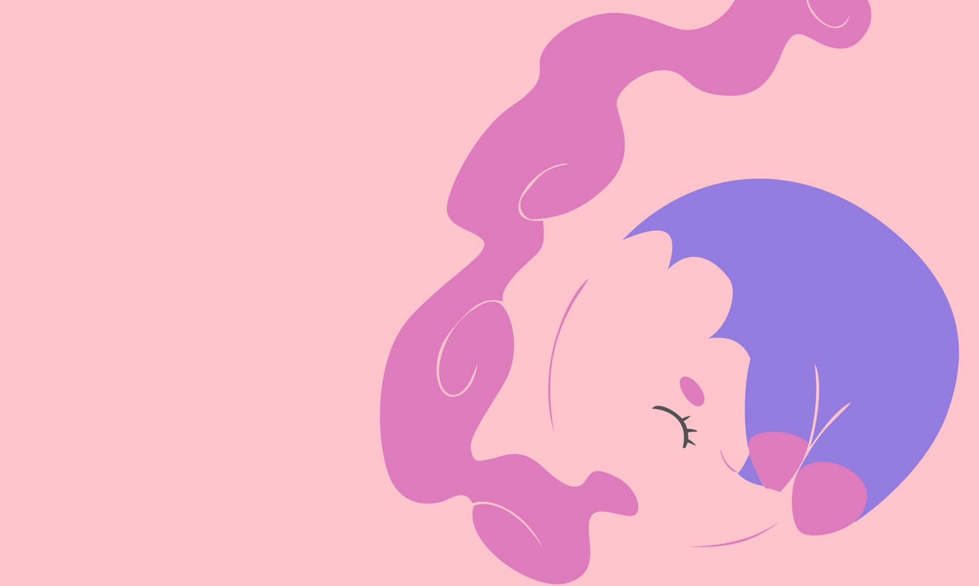 Minimalist Sleeping Musharna Artwork Wallpaper