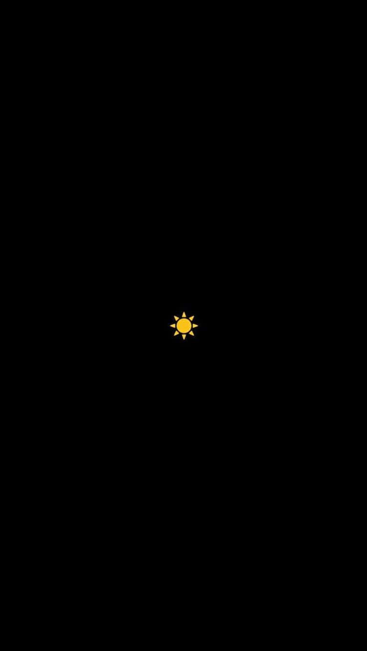 Minimalist_ Sun_ Icon_on_ Dark_ Background.jpg Wallpaper