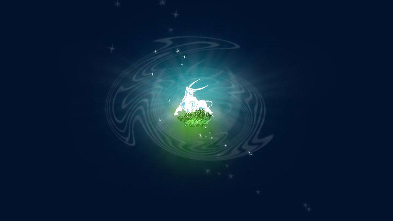 Minimalist Taurus Horoscope Art Wallpaper