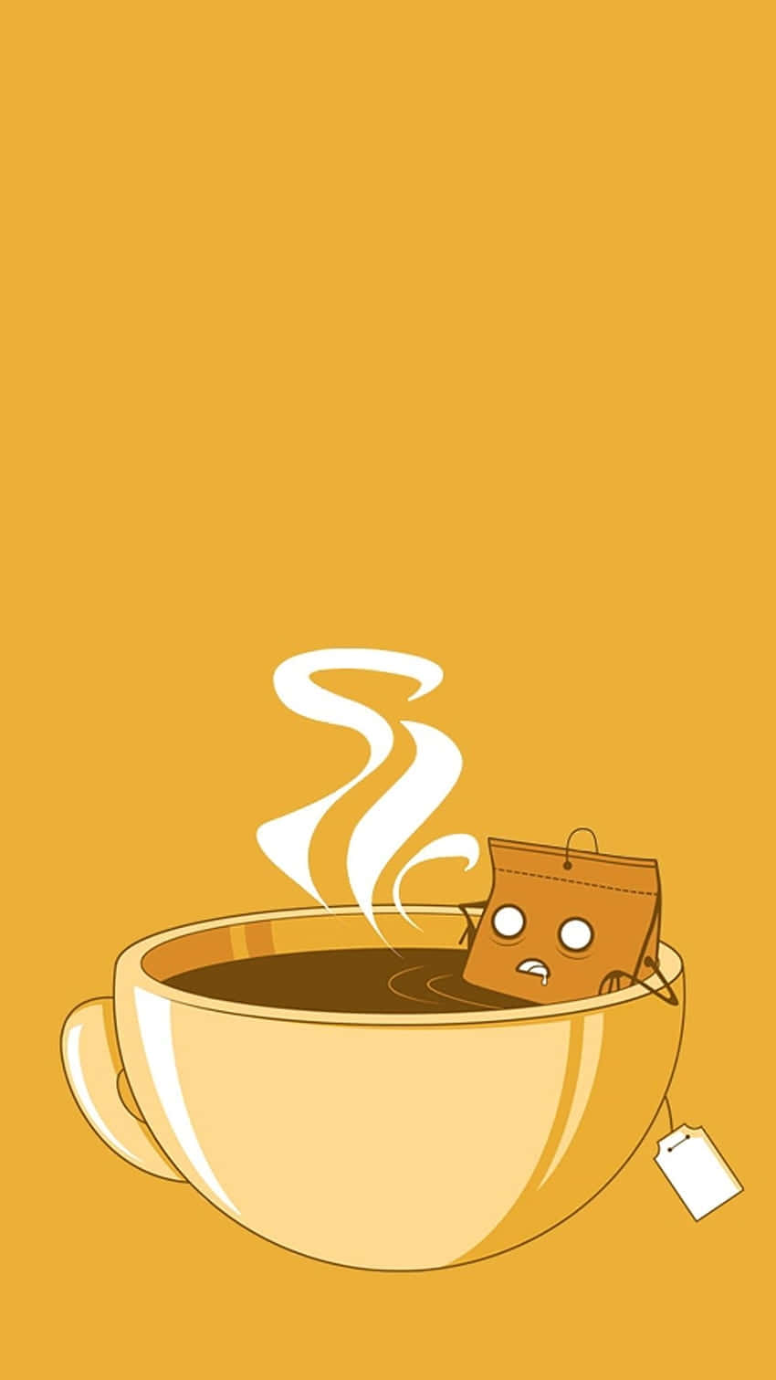 Minimalist Tea Cup Design Wallpaper