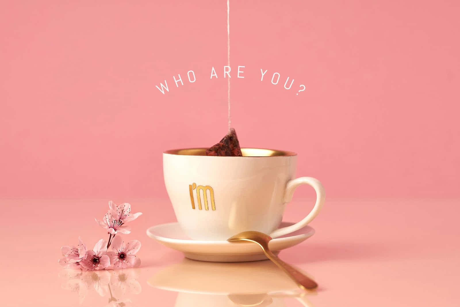 Minimalist Tea Cup Identity Query Wallpaper