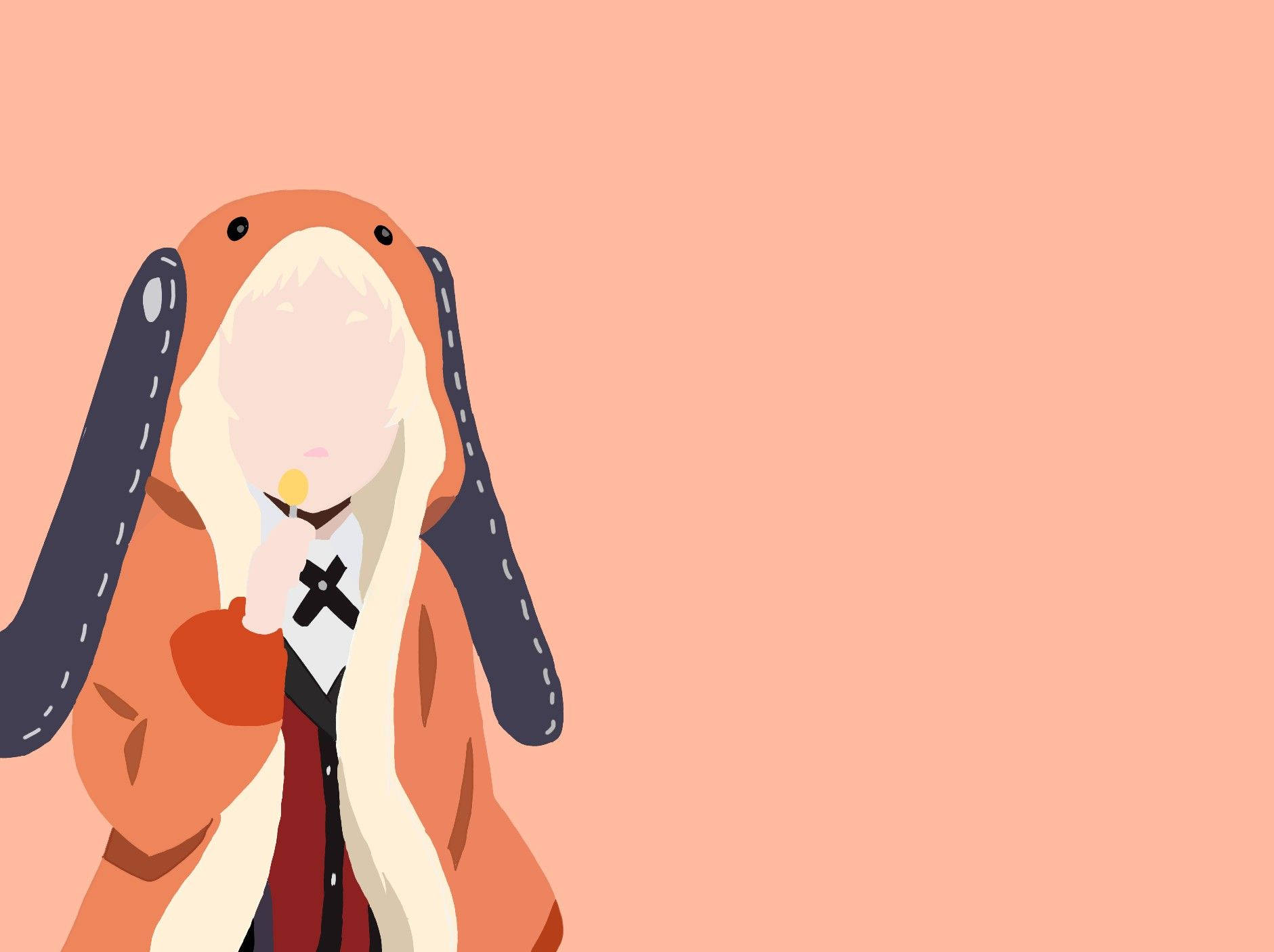 Minimalist Vector Art Kakegurui Runa Wallpaper