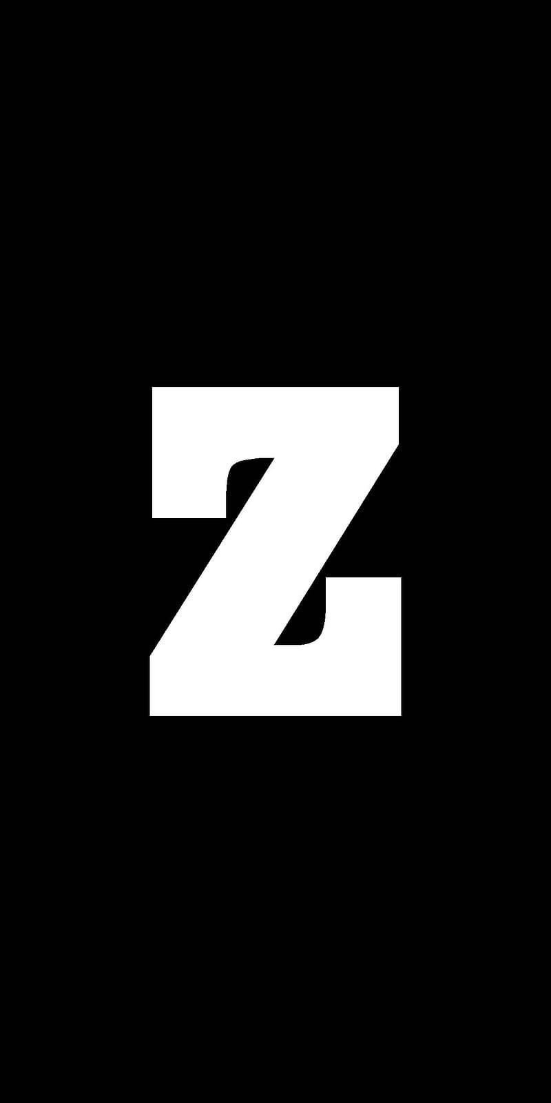 Minimalist White Letter Z Wallpaper