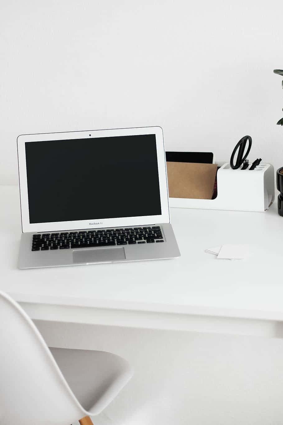 Minimalist White Office Setup.jpg Wallpaper