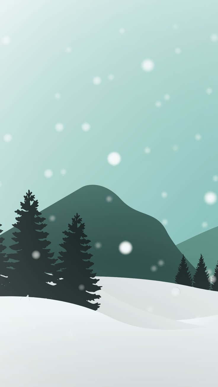 Minimalist Winter Landscape Aesthetic Wallpaper