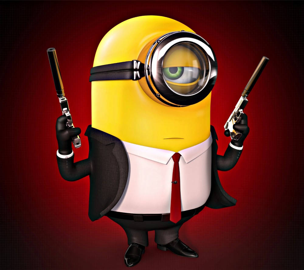 Minion Holding Guns Wallpaper