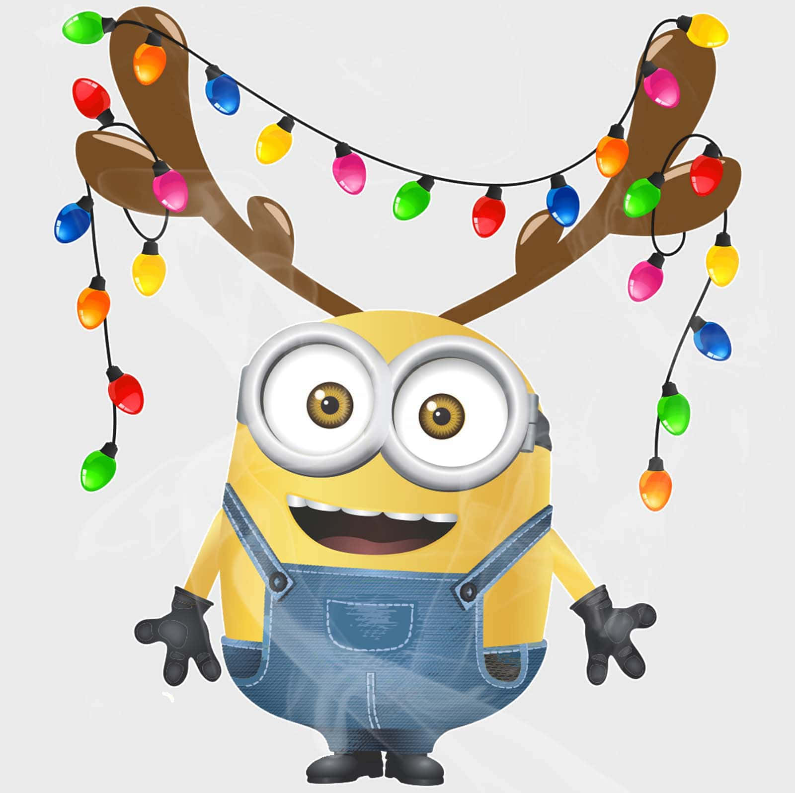 Minion Reindeerwith Christmas Lights Wallpaper