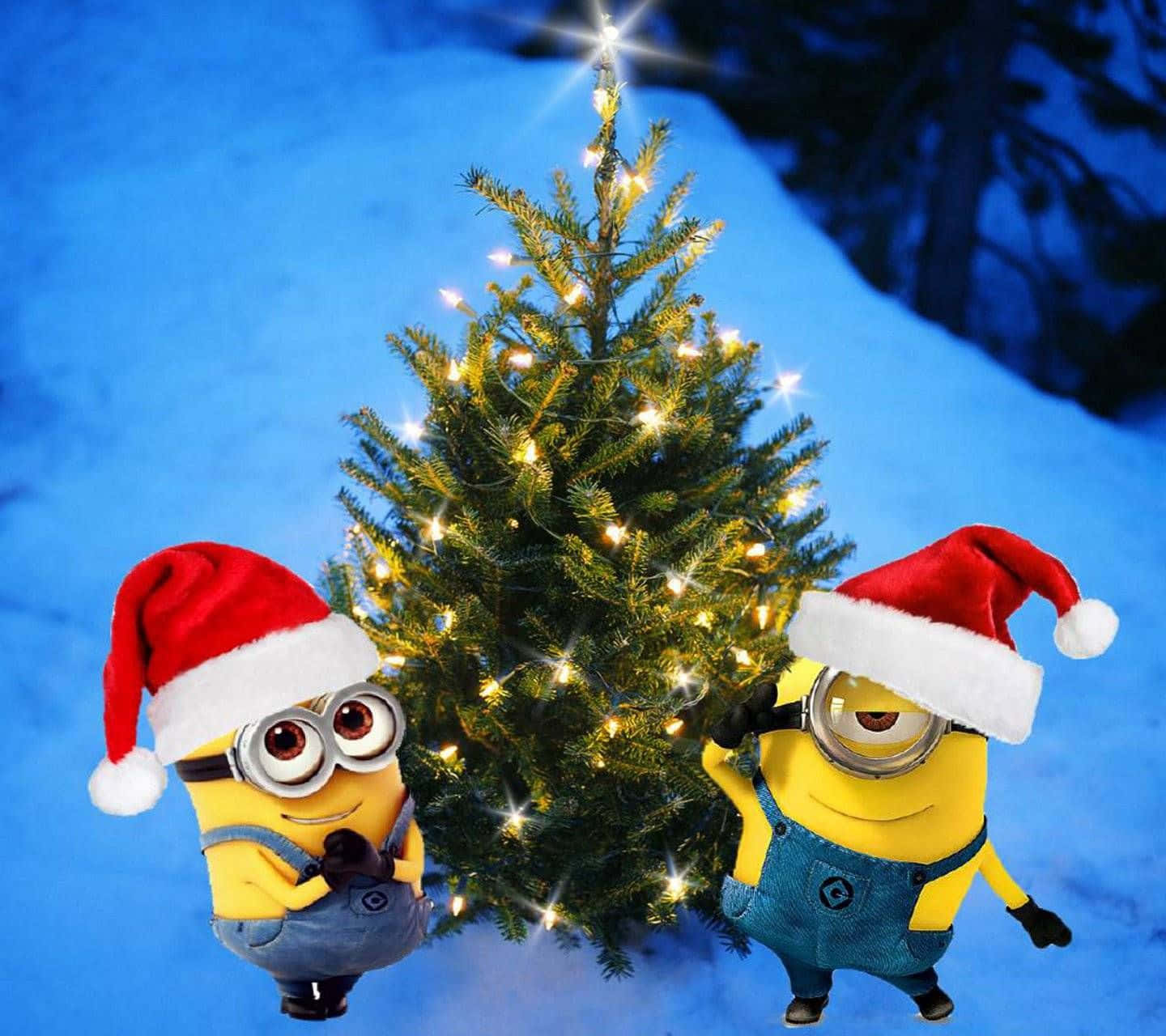 Minions Christmas Celebration.jpg Wallpaper