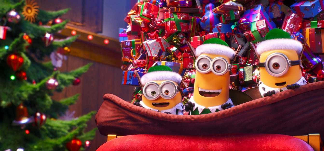 Minions Christmas Surprise Wallpaper