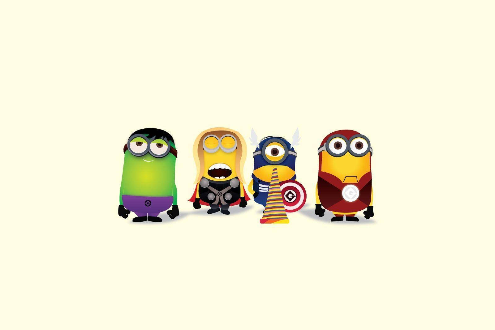 Minions Marvel Avengers Wallpaper