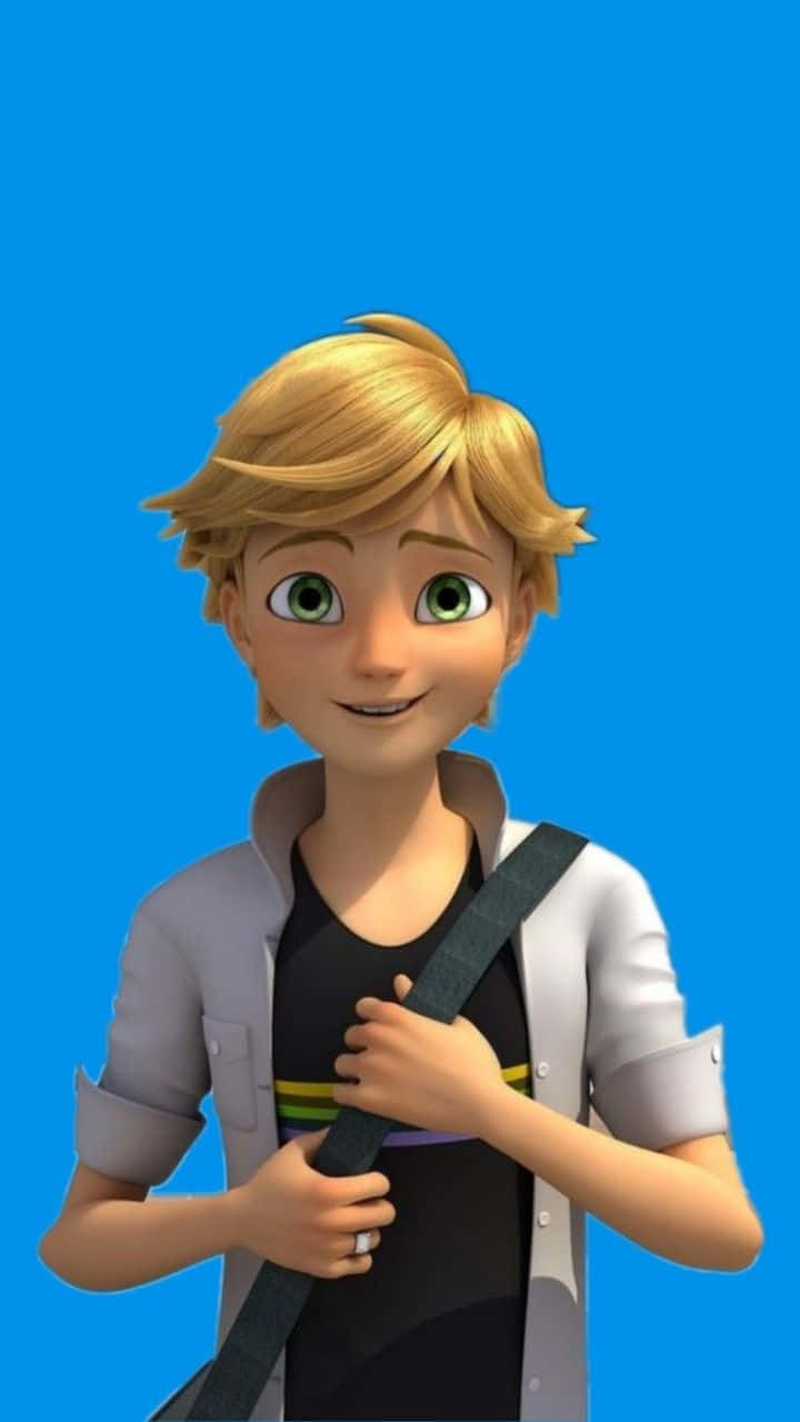 Miraculous Ladybug Adrien In Blue Wallpaper