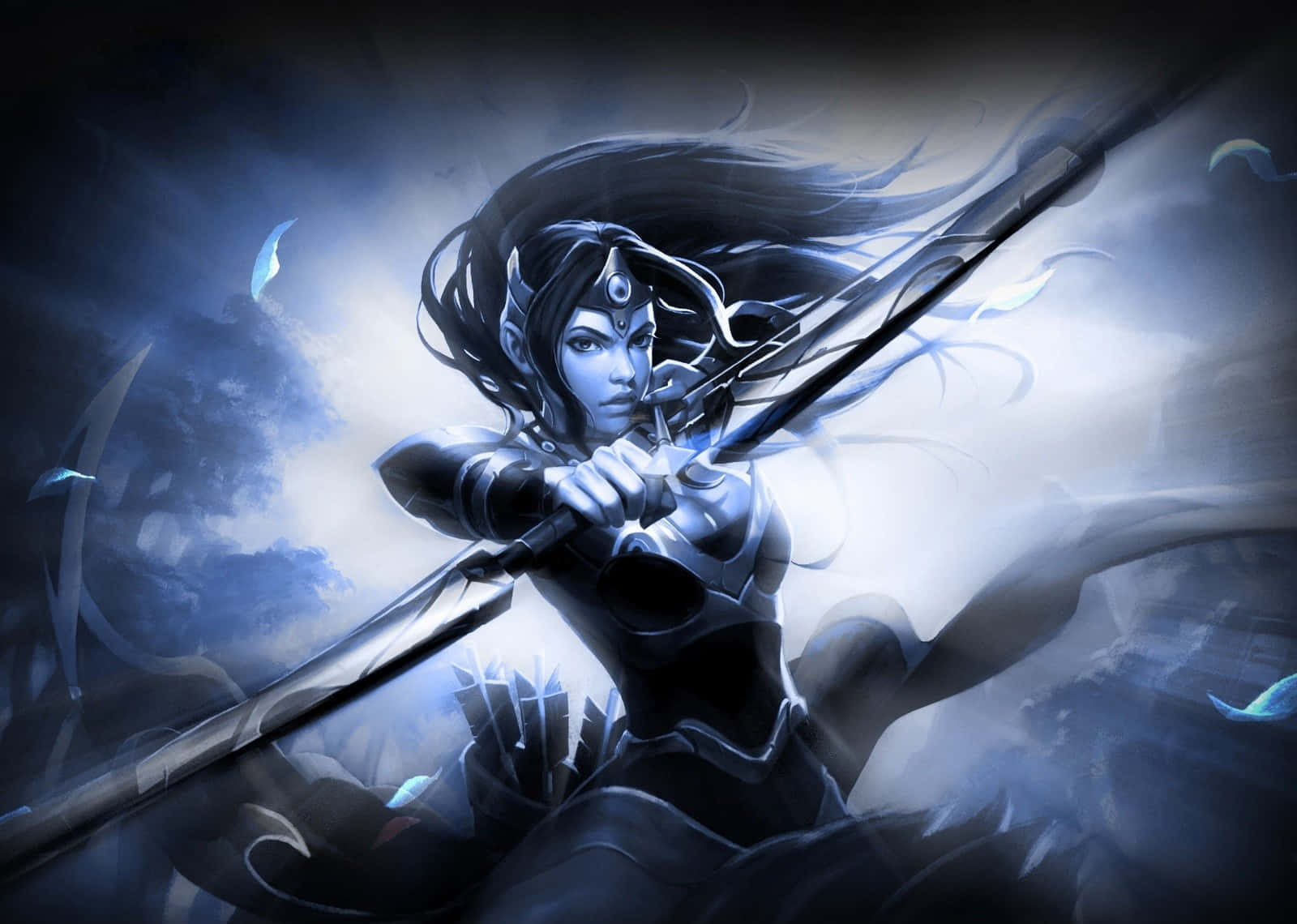 Mirana The Priestess Of The Moon In Battle Wallpaper