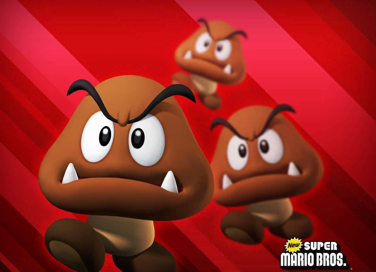 Mischievous Goomba Roaming The Fantasy World Wallpaper