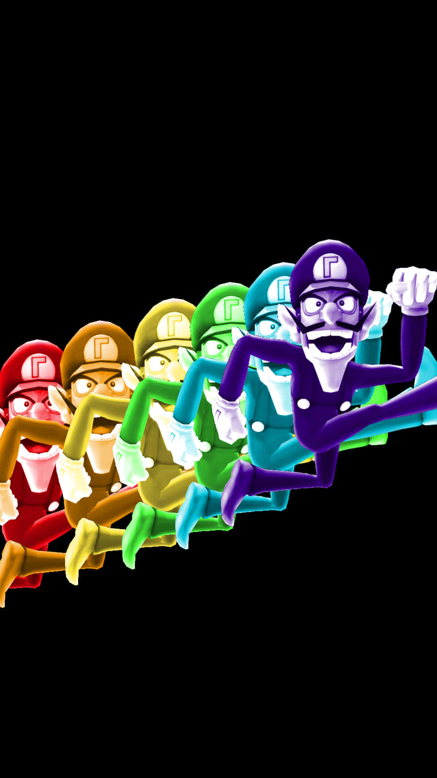 Mischievous Waluigi's Purple Reign Wallpaper