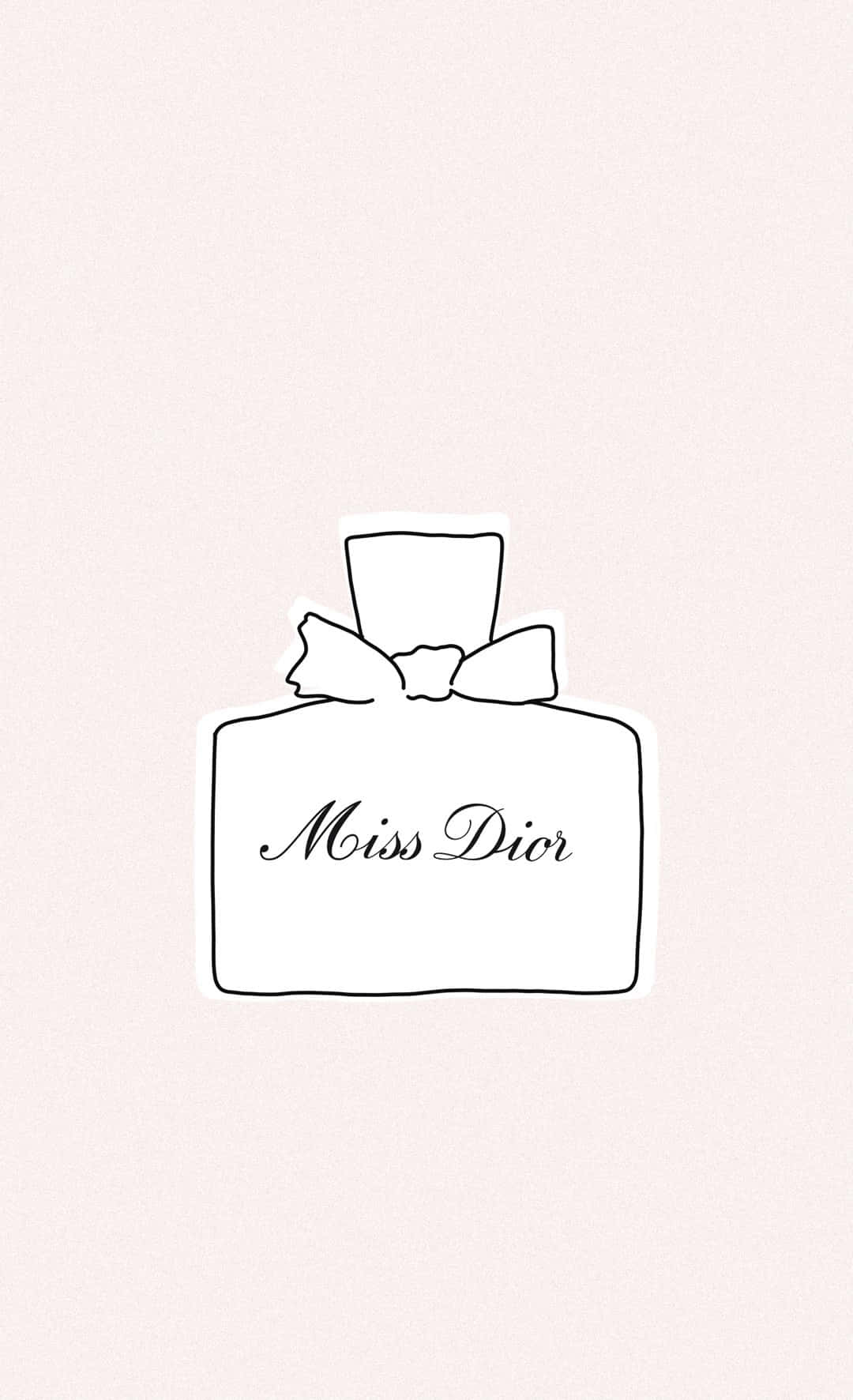 Miss Dior Perfume Bottle Sketch Wallpaper