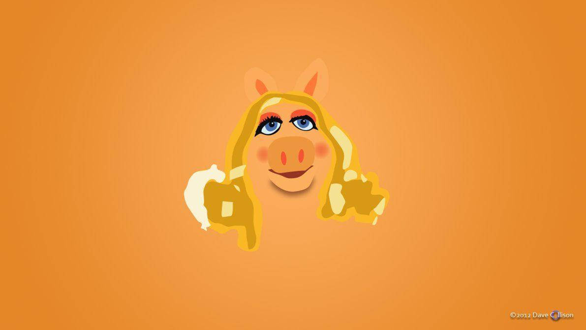 Miss Piggy In Orange Wallpaper