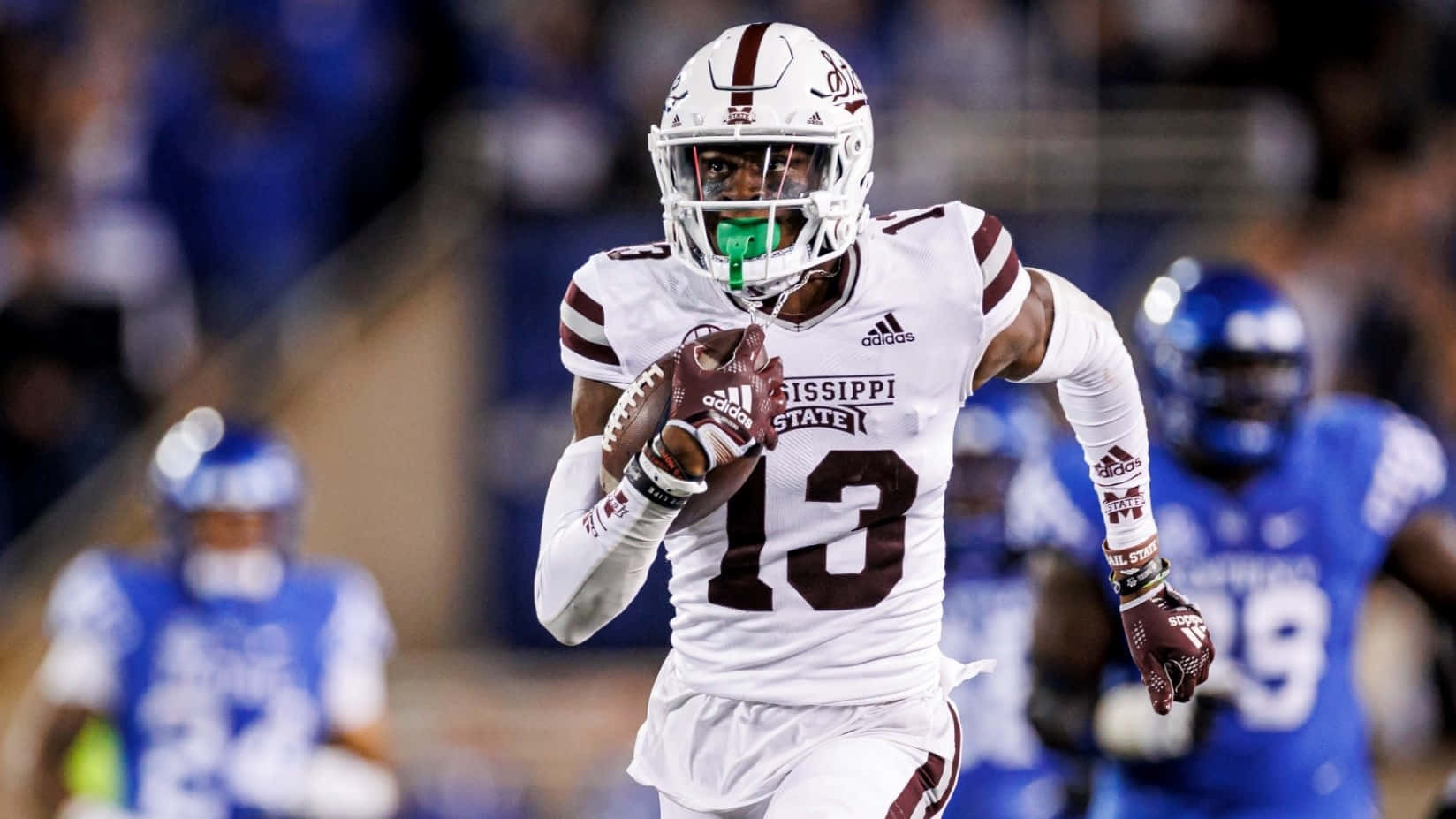 Mississippi State Football Player Action Shot Wallpaper