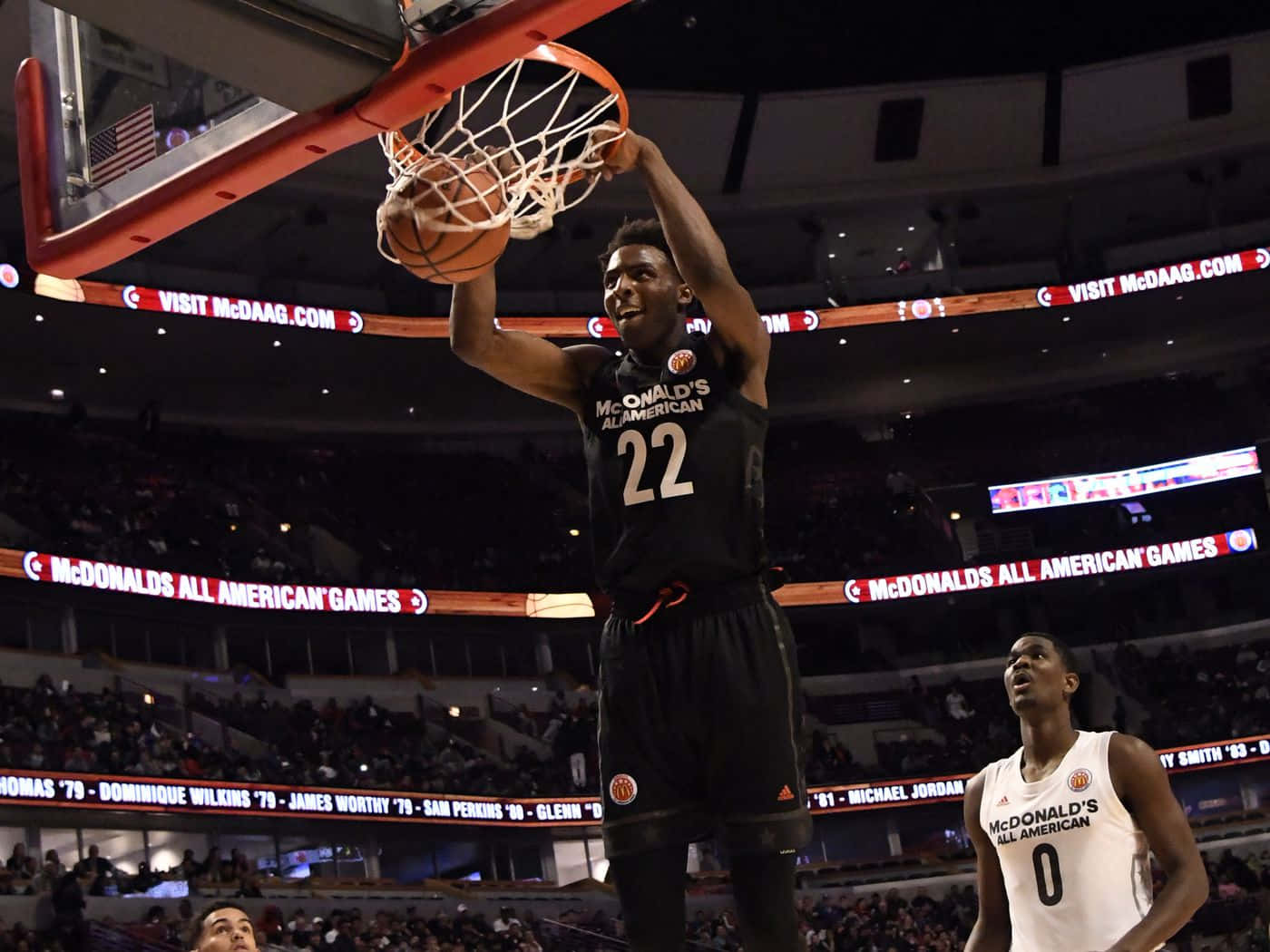 Mitchell Robinson's Iconic Slam Dunk Moment At Mcdonald's All American Games Wallpaper