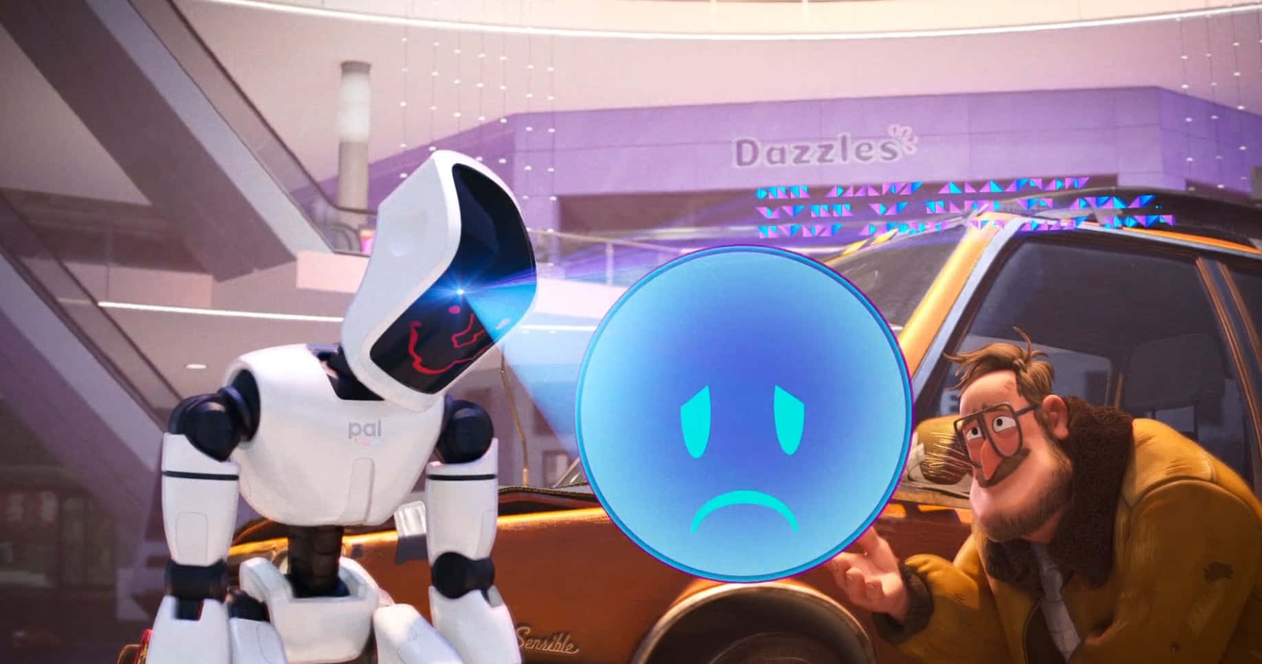 Mitchells Vs Machines_ Robot And Sad Face Emoji Wallpaper